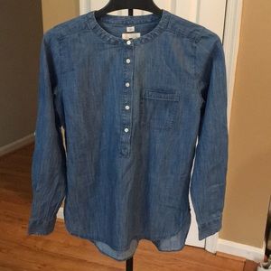Loft,Sz S, long sleeves denim blouse